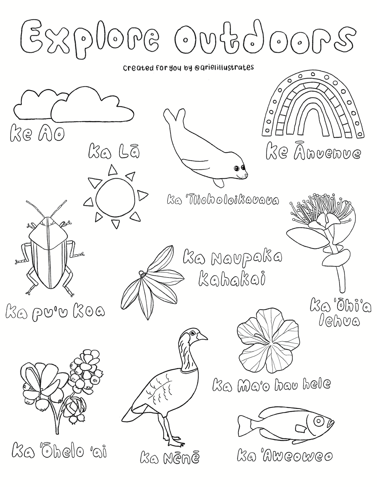 Explore Outdoors Downloadable Coloring Page